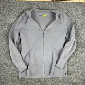 Cabela's Cardigan Womens Size M Blue Gray Full Zip Cotton Blend Knit Pockets